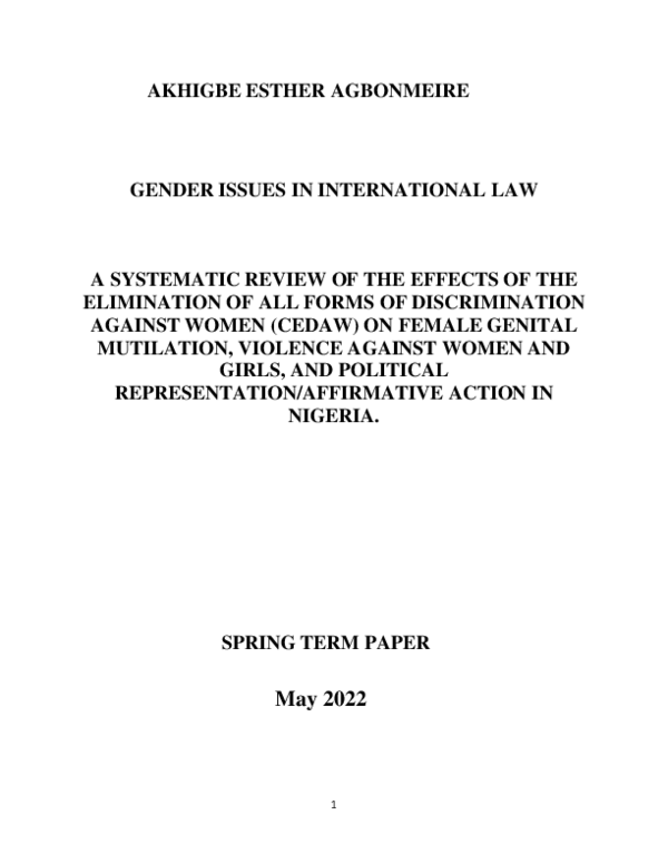 (PDF) A SYSTEMATIC REVIEW OF THE EFFECTS OF THE ELIMINATION OF ALL ...