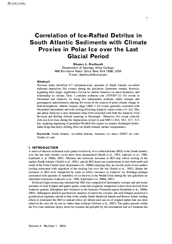 (PDF) Correlation of Ice-Rafted Detritus in South Atlantic Sediments ...