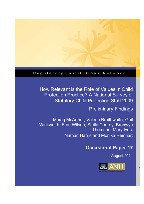 (PDF) How Relevant is the Role of Values in Child Protection Practice ...