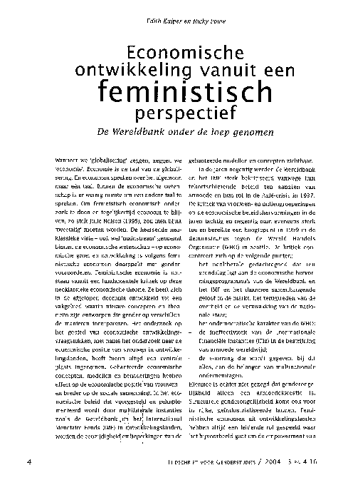 (PDF) Economische ontwikkeling vanuit een feministisch perspectief. De ...
