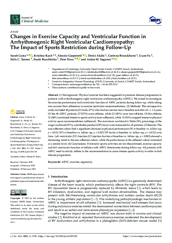 (PDF) Changes in Exercise Capacity and Ventricular Function in ...