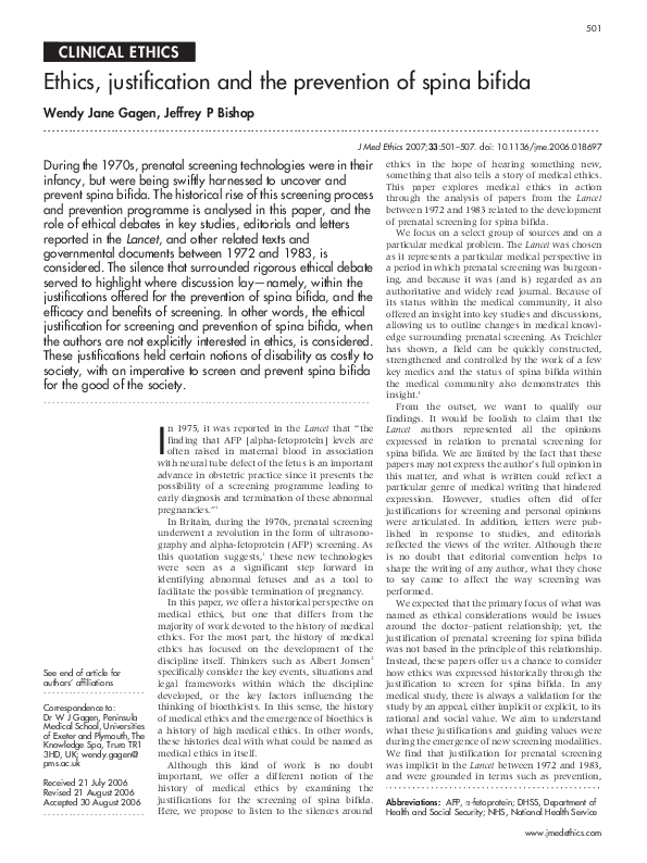 Curated visual reference: Fresh Look at Pdf Ethics Justification And The Prevention Of Spina Bifida