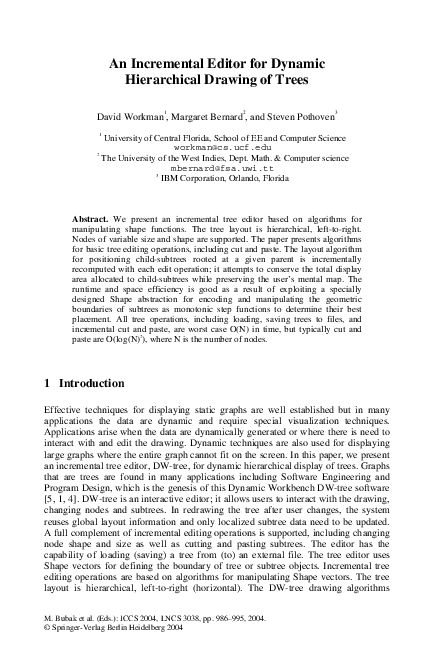 (PDF) An Incremental Editor for Dynamic Hierarchical Drawing of Trees