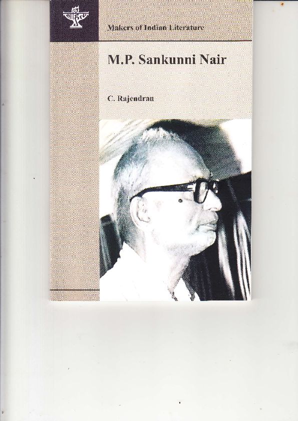 (PDF) M.P.Sankunni Nair [ Makers of Indian Literature Monograph]by C ...