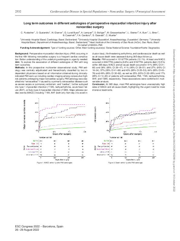 (PDF) Long term outcomes in different aetiologies of perioperative ...