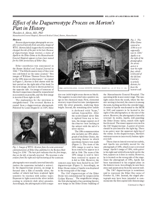 (PDF) Effect of the Daguerreotype Process on Morton’s Part in History