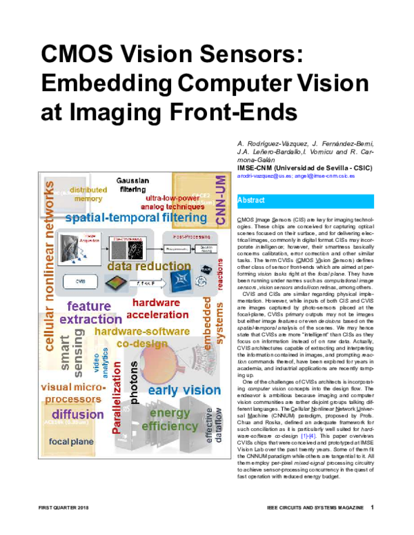 (PDF) CMOS Vision Sensors: Embedding Computer Vision at Imaging Front-Ends