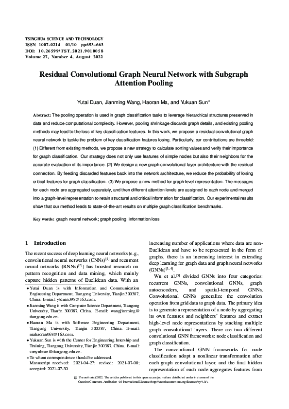(PDF) Residual convolutional graph neural network with subgraph ...