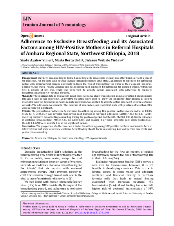 pdf-adherence-to-exclusive-breastfeeding-and-its-associated-factors