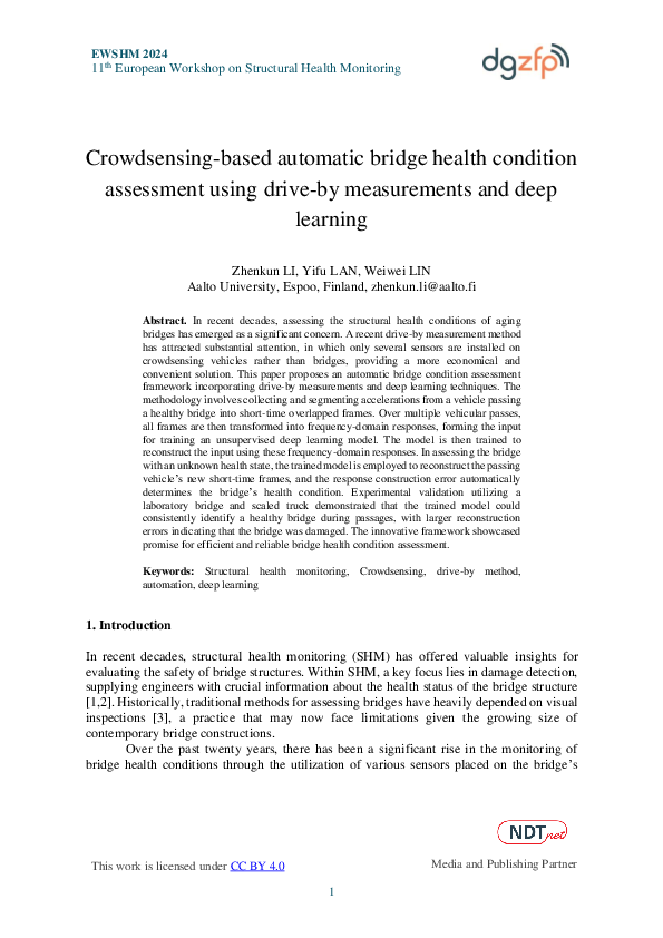 (PDF) Crowdsensing-based automatic bridge health condition assessment ...