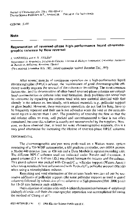 (PDF) Regeneration of reversed-phase high-performance liquid ...