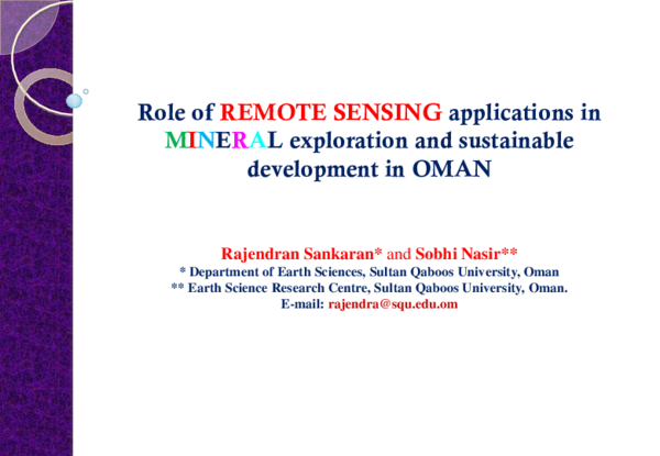 (PDF) Review of the Role of Remote Sensing Applications in Mineral ...