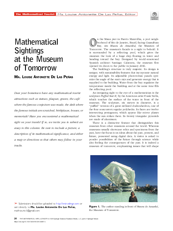 (PDF) Mathematical Sightings at the Museum of Tomorrow