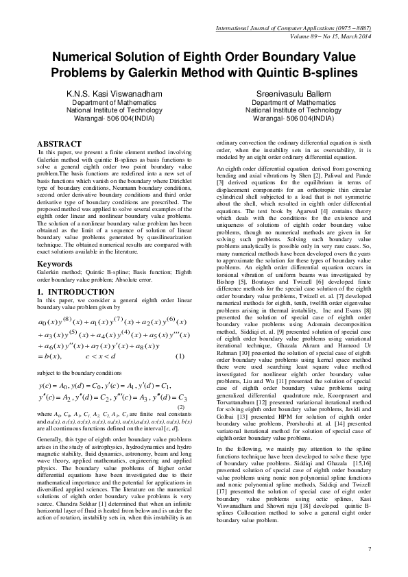 (PDF) Numerical Solution of Eighth Order Boundary Value Problems by ...
