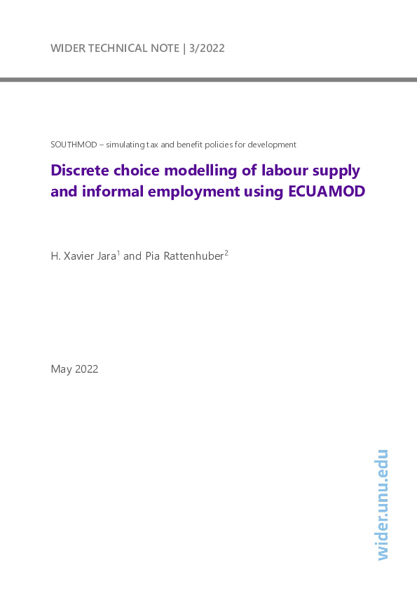 (PDF) Discrete choice modelling of labour supply and informal ...