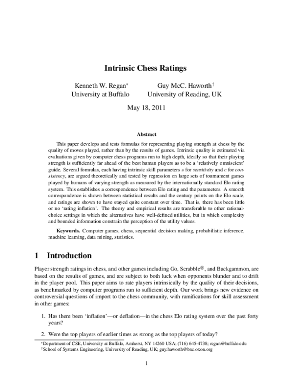 (PDF) Understanding Distributions of Chess Performances