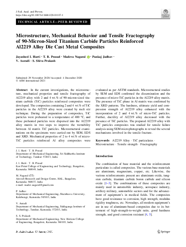 (PDF) Microstructure, Mechanical Behavior and Tensile Fractography of ...