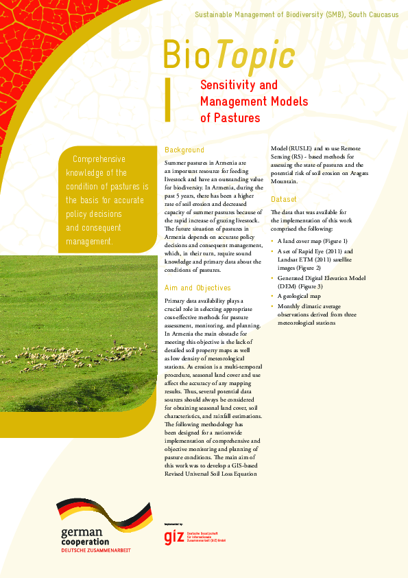 (PDF) BioTopic Sensitivity and Management Models ENG