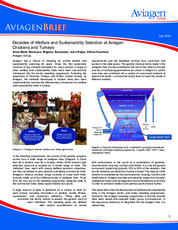 (PDF) Decades of Welfare and Sustainability Selection at Aviagen ...