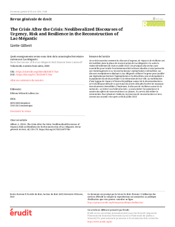 (PDF) The Crisis After the Crisis: Neoliberalized Discourses of Urgency ...