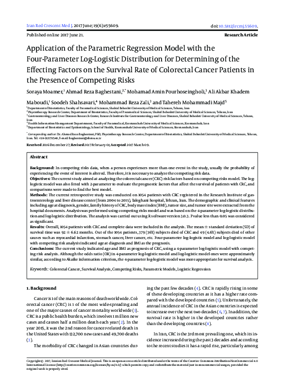 (PDF) Application of the Parametric Regression Model with the Four ...