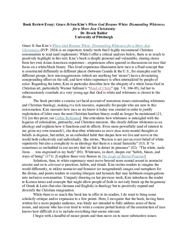 (PDF) Book Review Essay Grace JiSun Kim's * When God