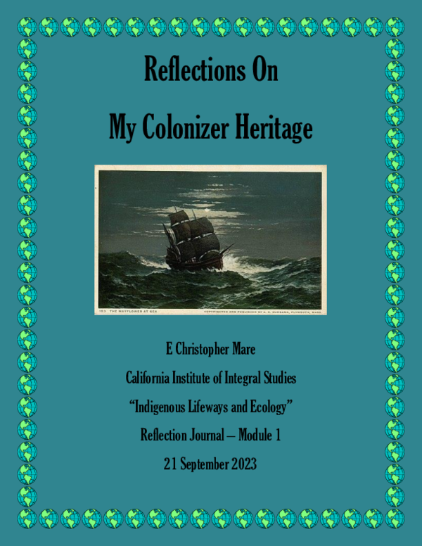 (PDF) Reflections on My Colonizer Heritage