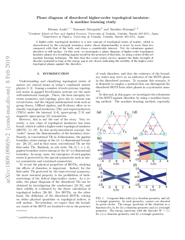 (PDF) Phase diagram of a disordered higher-order topological insulator ...