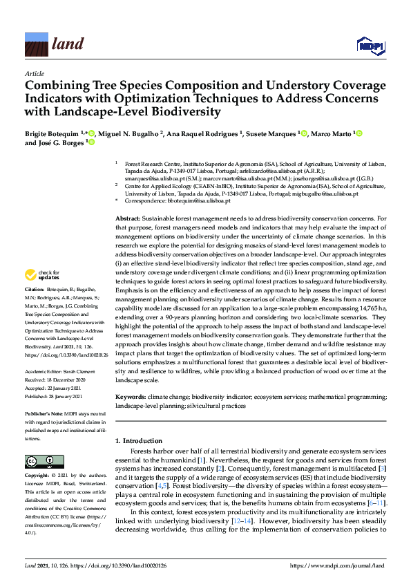 (PDF) Combining Tree Species Composition and Understory Coverage ...