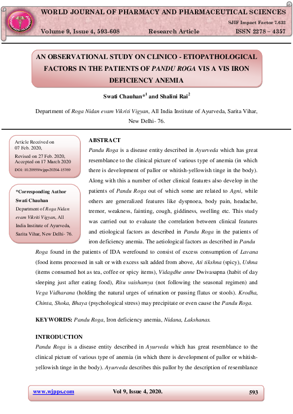(PDF) AN OBSERVATIONAL STUDY ON CLINICO -ETIOPATHOLOGICAL FACTORS IN ...