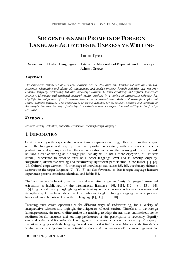 (PDF) Suggestions and Prompts of Foreign Language Activities in ...