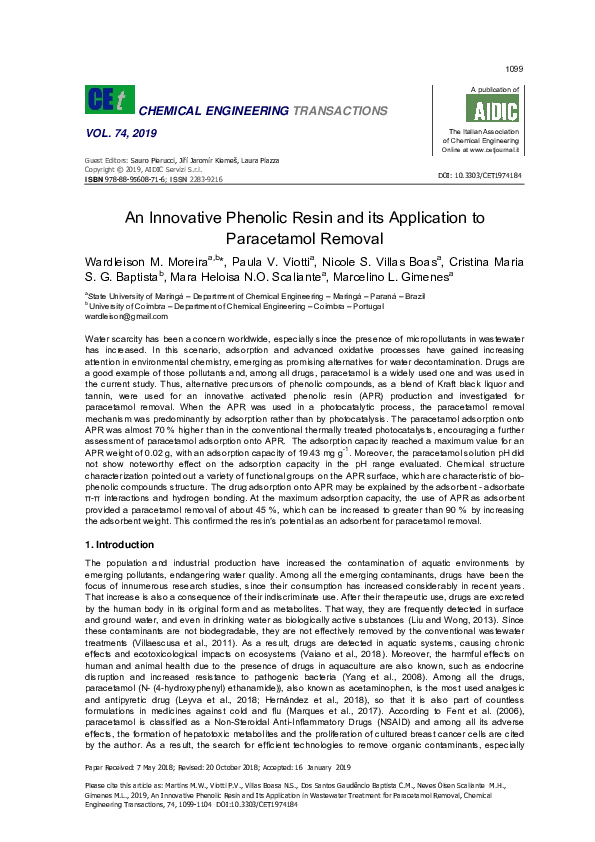 (PDF) An Innovative Phenolic Resin and Its Application in Wastewater ...