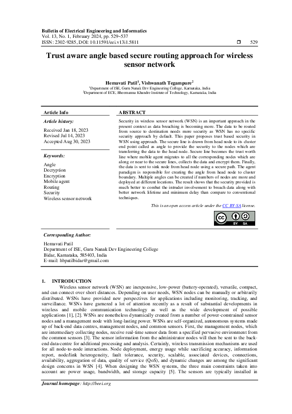 (PDF) Trust aware angle based secure routing approach for wireless ...