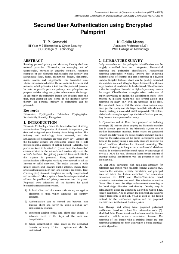 (PDF) Secured User Authentication using Encrypted