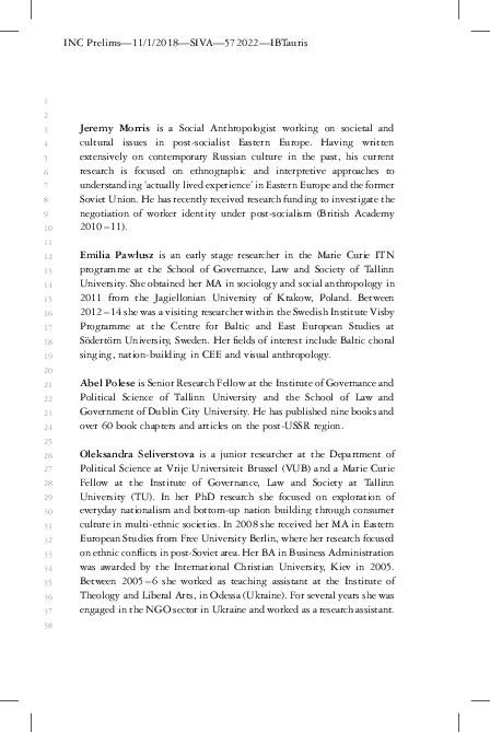 Introduction: The Silent Noise of (Everyday) Identities