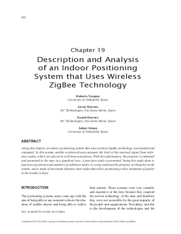 (PDF) Description and Analysis of an Indoor Positioning System That ...