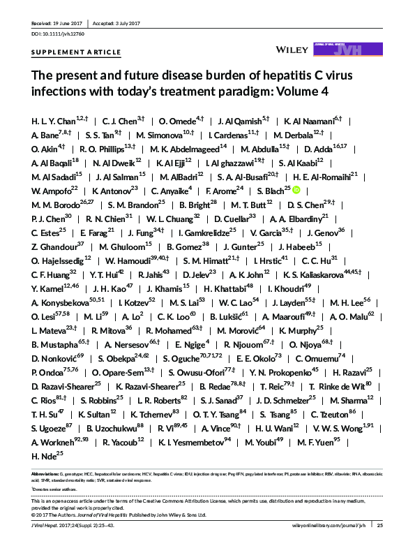 (PDF) The present and future disease burden of hepatitis C virus (HCV ...