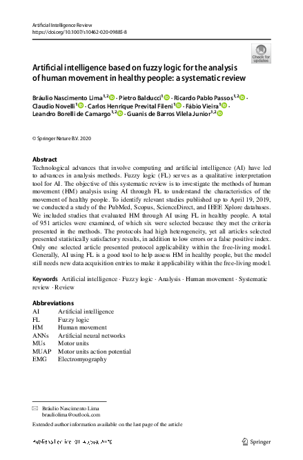 (PDF) Artificial intelligence based on fuzzy logic for the analysis of ...