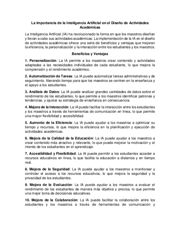 (PDF) Inteligencia Artificial en el Diseno de Actividades Academicas