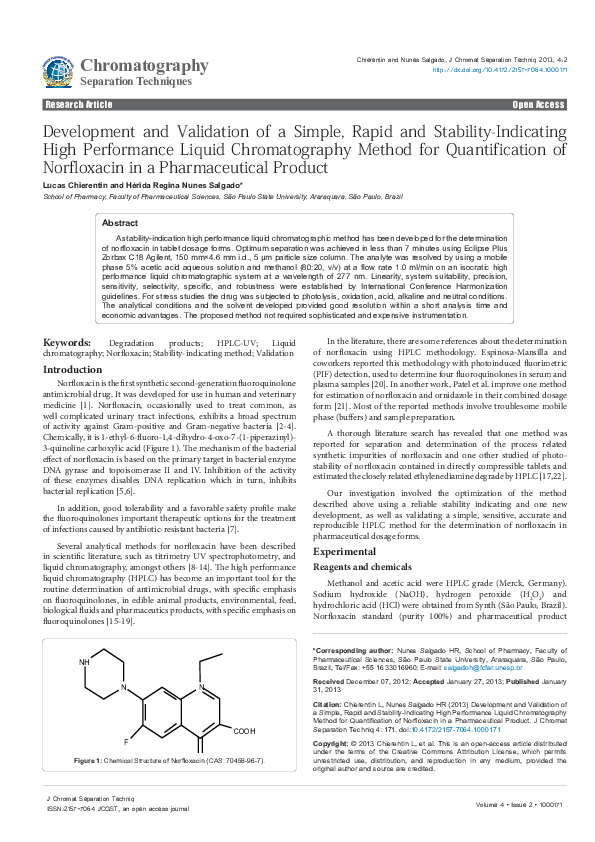 (PDF) Development and Validation of a Simple, Rapid and Stability ...