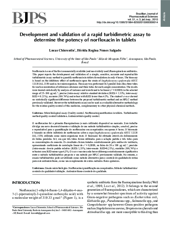 (PDF) Development and validation of a rapid turbidimetric assay to ...