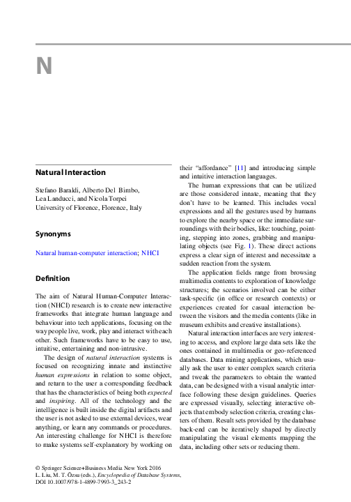 (PDF) Natural Interaction