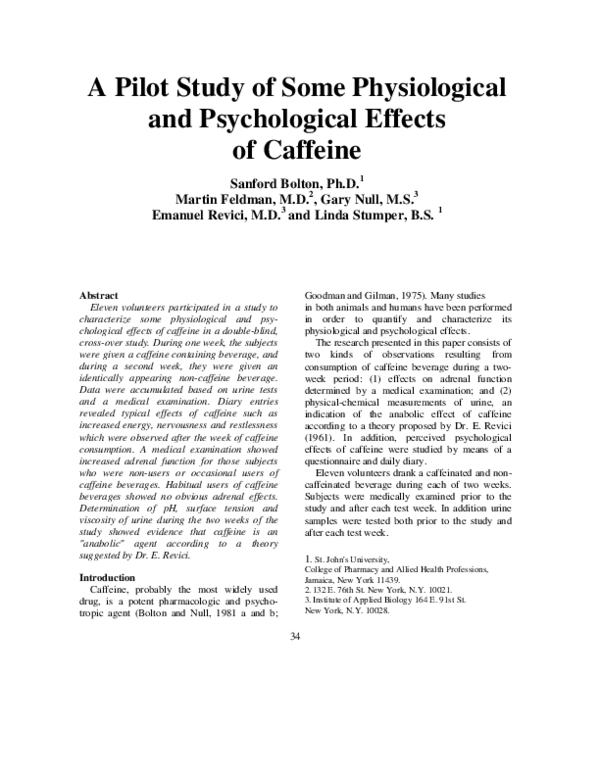 (PDF) A Pilot Study of Some Physiological and Psychological Effects of ...