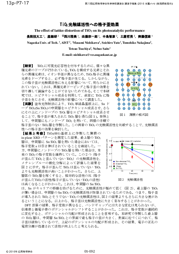 (PDF) The effect of lattice distortion of TiO 2 on its photocatalytic ...