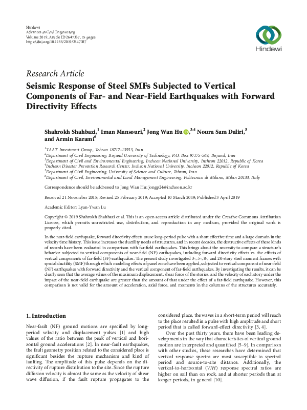 (PDF) Seismic Response of Steel SMFs Subjected to Vertical Components ...