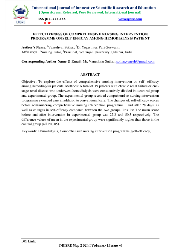 (PDF) EFFECTIVENESS OF COMPREHENSIVE NURSING INTERVENTION PROGRAMME ON ...