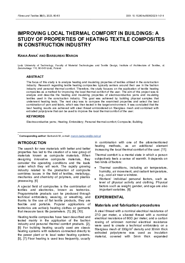 (PDF) Improving Local Thermal Comfort in Buildings: A Study of ...