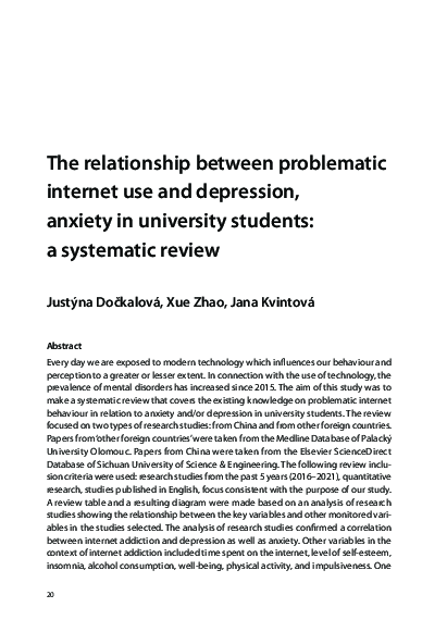 (PDF) The relationship between problematic internet use and depression ...