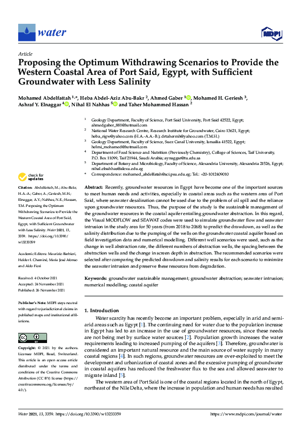 (PDF) Proposing the Optimum Withdrawing Scenarios to Provide the ...