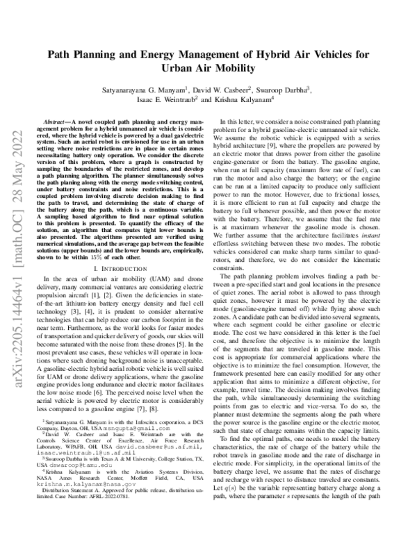 (PDF) Path Planning and Energy Management of Hybrid Air Vehicles for ...
